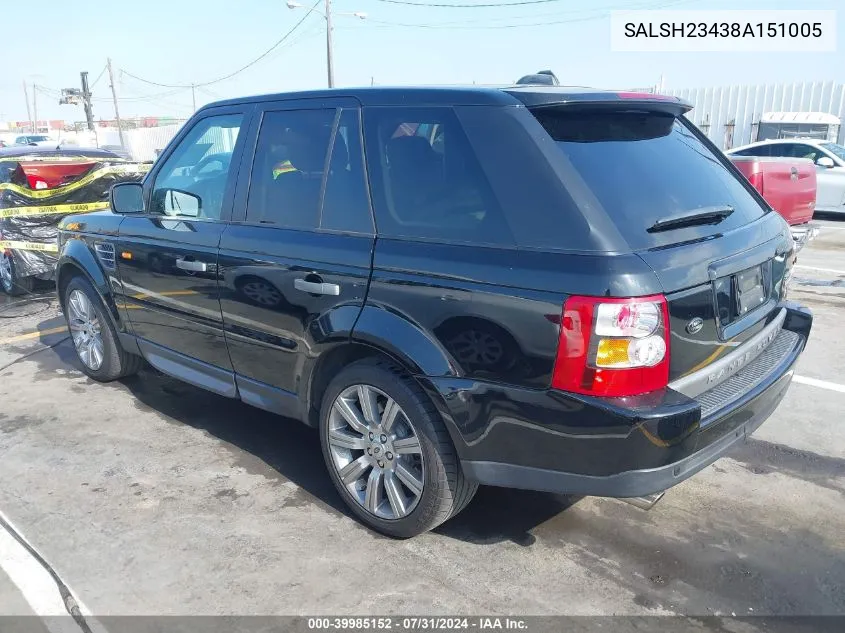 SALSH23438A151005 2008 Land Rover Range Rover Sport Supercharged