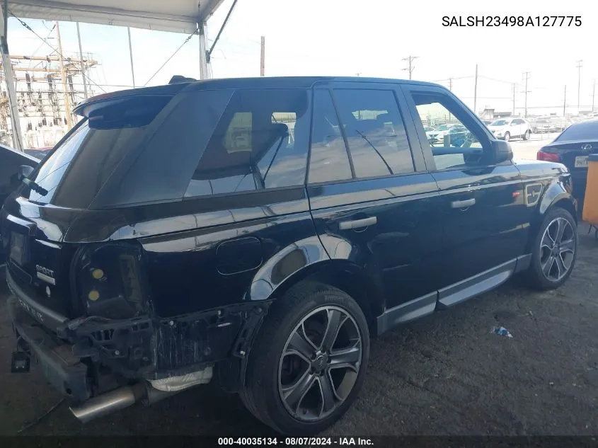 SALSH23498A127775 2008 Land Rover Range Rover Sport Supercharged