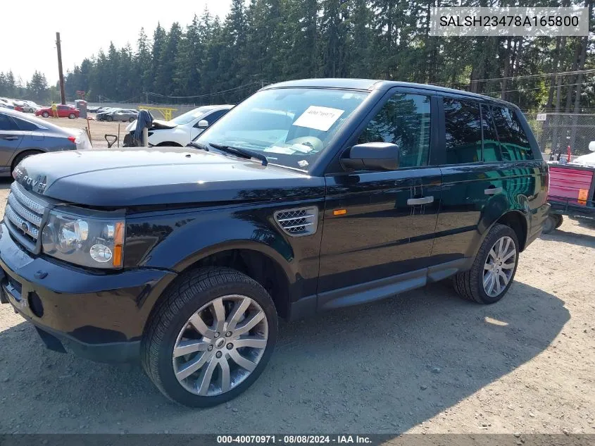 SALSH23478A165800 2008 Land Rover Range Rover Sport Supercharged