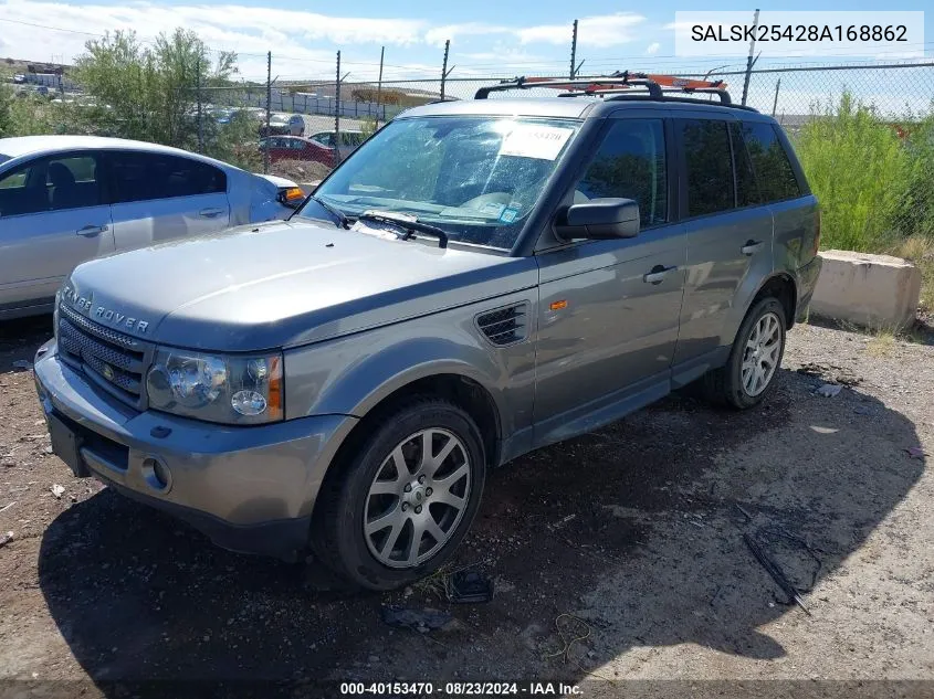 2008 Land Rover Range Rover Sport Hse VIN: SALSK25428A168862 Lot: 40153470