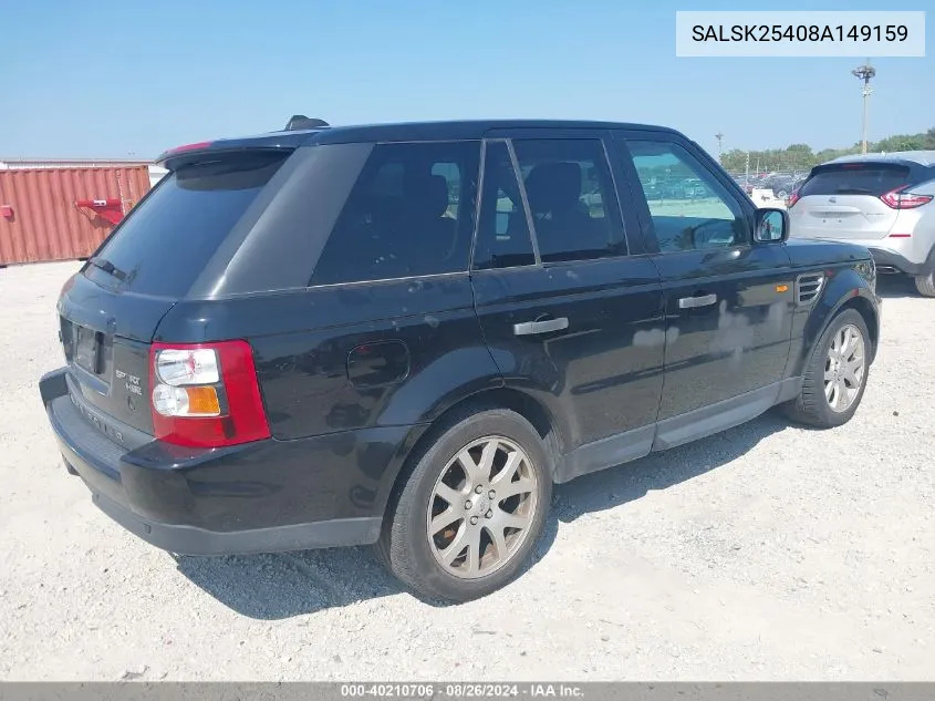 SALSK25408A149159 2008 Land Rover Range Rover Sport Hse