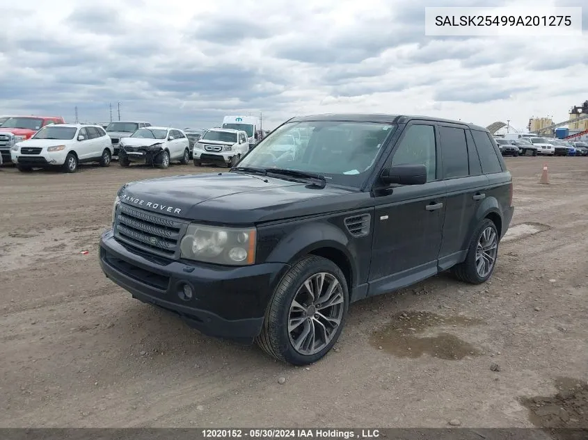 2009 Land Rover Range Rover Sport VIN: SALSK25499A201275 Lot: 12020152