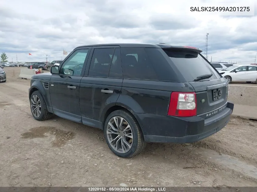 2009 Land Rover Range Rover Sport VIN: SALSK25499A201275 Lot: 12020152