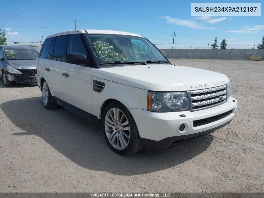 2009 Land Rover Range Rover Sport VIN: SALSH234X9A212187 Lot: 12024737