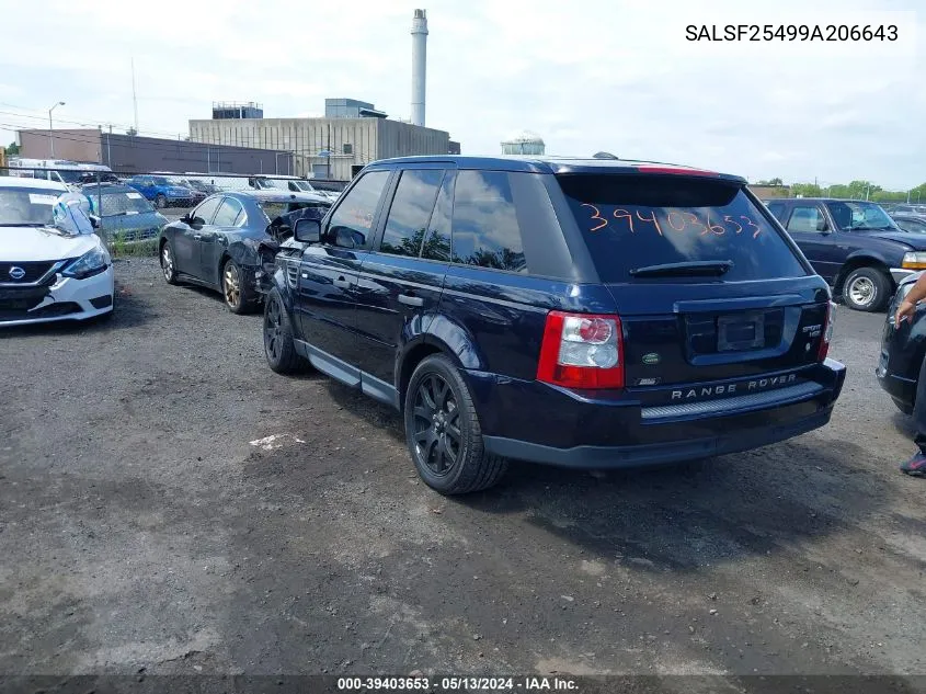 SALSF25499A206643 2009 Land Rover Range Rover Sport Hse