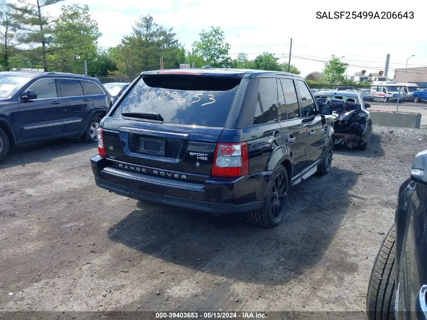 SALSF25499A206643 2009 Land Rover Range Rover Sport Hse