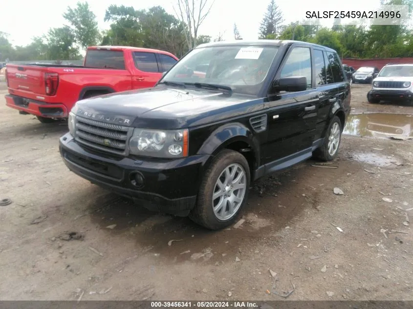 2009 Land Rover Range Rover Sport Hse VIN: SALSF25459A214996 Lot: 39456341