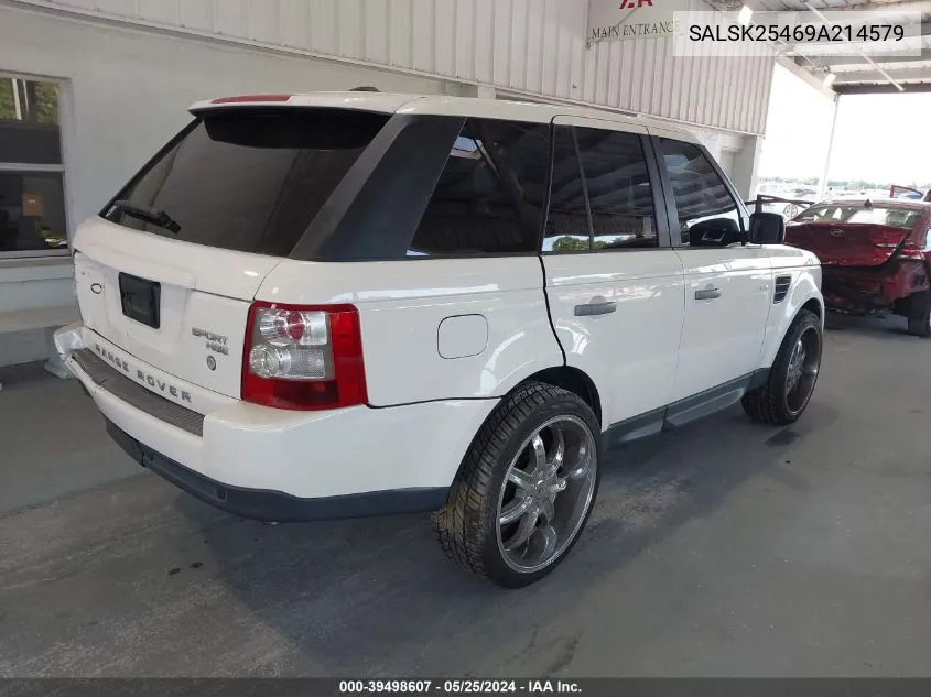 2009 Land Rover Range Rover Sport Hse VIN: SALSK25469A214579 Lot: 39498607