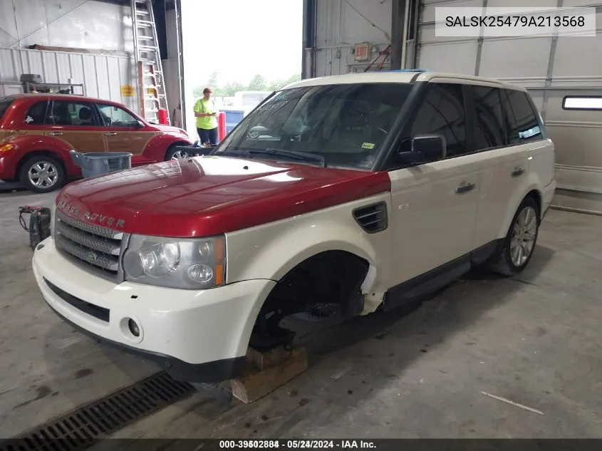 2009 Land Rover Range Rover Sport Hse VIN: SALSK25479A213568 Lot: 39502884