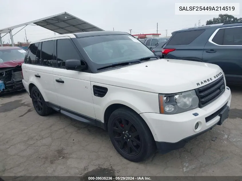 SALSF25449A214519 2009 Land Rover Range Rover Sport Hse