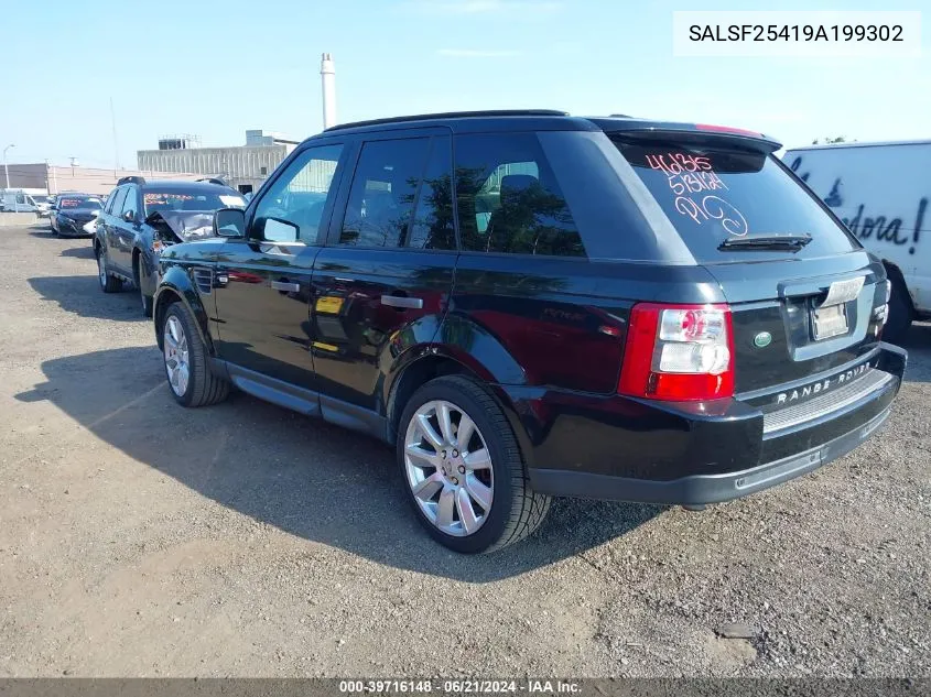 SALSF25419A199302 2009 Land Rover Range Rover Sport Hse