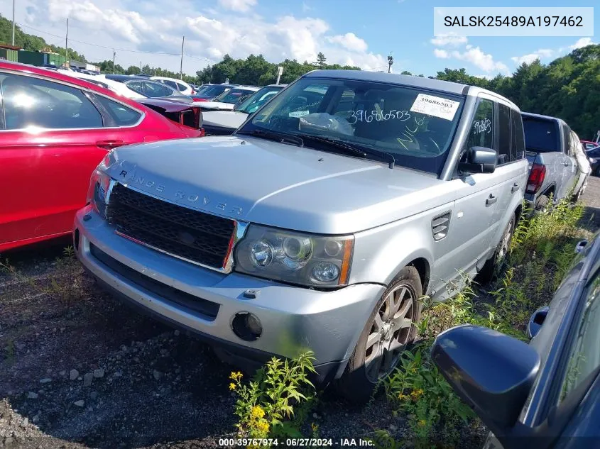 2009 Land Rover Range Rover Sport Hse VIN: SALSK25489A197462 Lot: 39767974