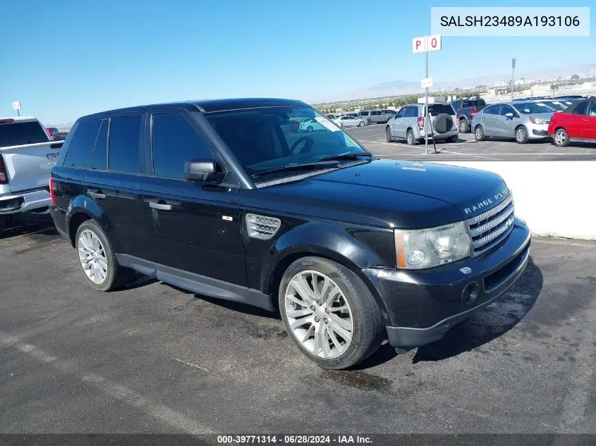 2009 Land Rover Range Rover Sport Supercharged VIN: SALSH23489A193106 Lot: 39771314