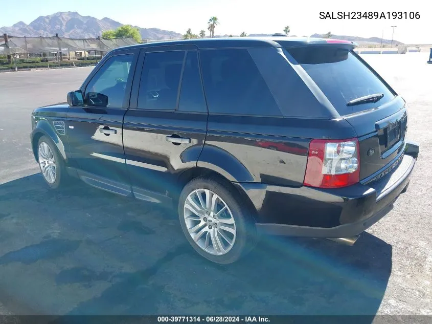 SALSH23489A193106 2009 Land Rover Range Rover Sport Supercharged