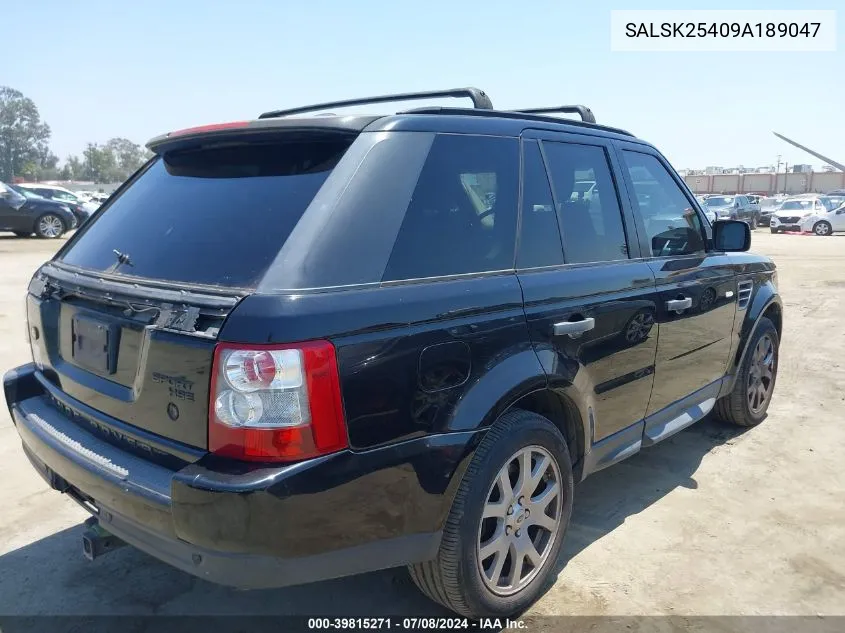 SALSK25409A189047 2009 Land Rover Range Rover Sport Hse