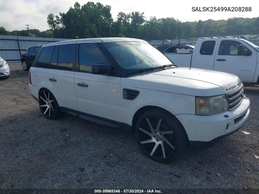 SALSK25499A208288 2009 Land Rover Range Rover Sport Hse