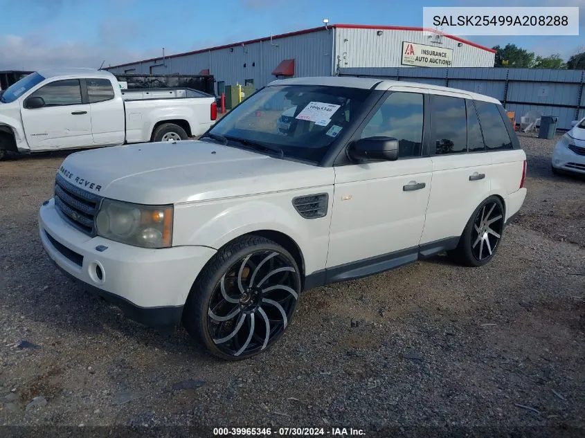 SALSK25499A208288 2009 Land Rover Range Rover Sport Hse