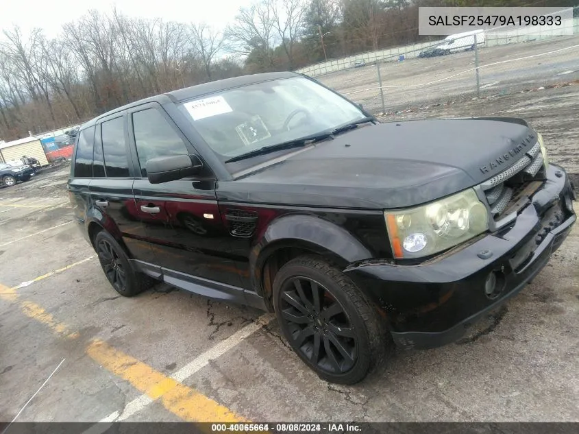 2009 Land Rover Range Rover Sport Hse VIN: SALSF25479A198333 Lot: 40065664