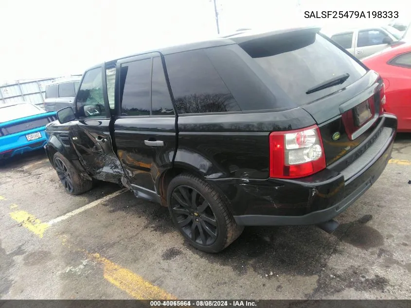 2009 Land Rover Range Rover Sport Hse VIN: SALSF25479A198333 Lot: 40065664