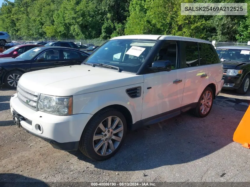 2009 Land Rover Range Rover Sport Hse VIN: SALSK25469A212525 Lot: 40086190