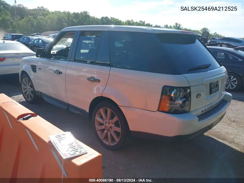 2009 Land Rover Range Rover Sport Hse VIN: SALSK25469A212525 Lot: 40086190