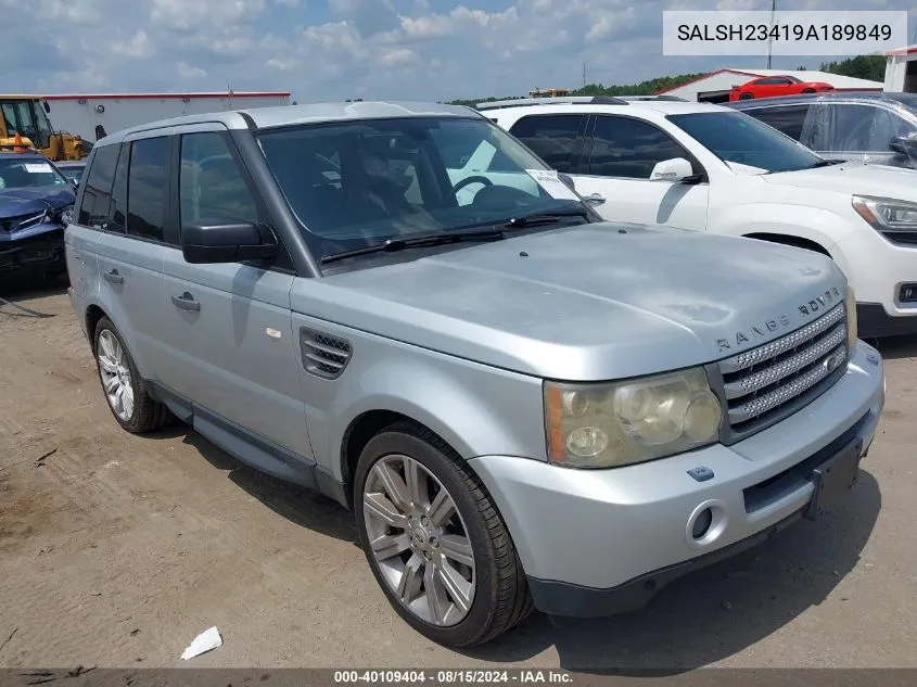 SALSH23419A189849 2009 Land Rover Range Rover Sport Supercharged