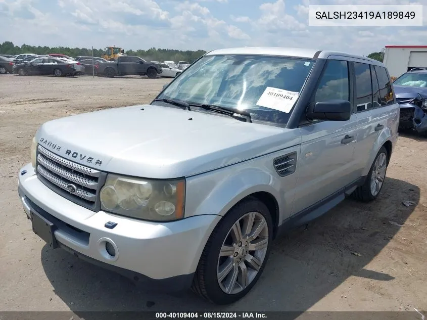 2009 Land Rover Range Rover Sport Supercharged VIN: SALSH23419A189849 Lot: 40109404