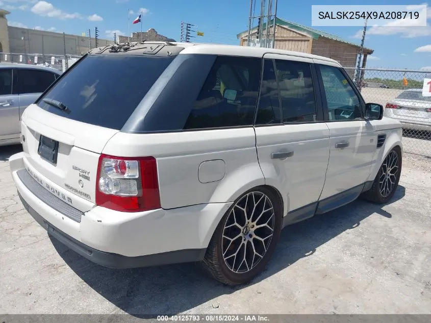 SALSK254X9A208719 2009 Land Rover Range Rover Sport Hse