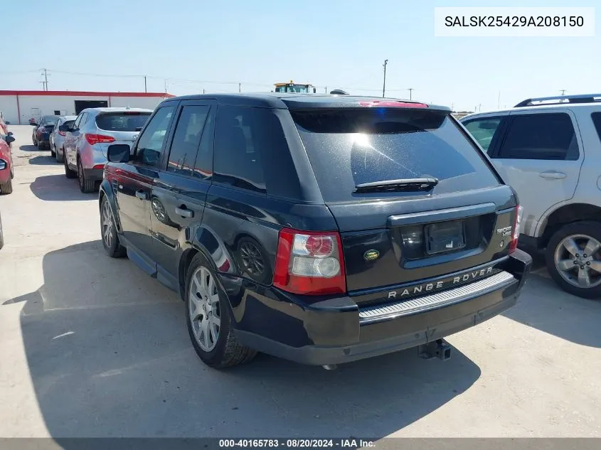 SALSK25429A208150 2009 Land Rover Range Rover Sport Hse