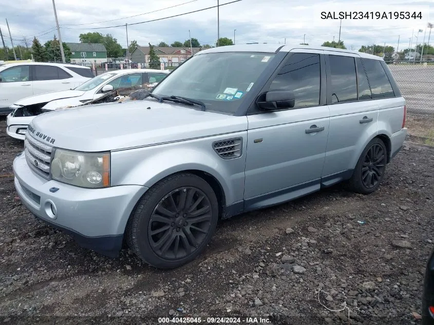 2009 Land Rover Range Rover Sport Supercharged VIN: SALSH23419A195344 Lot: 40425045