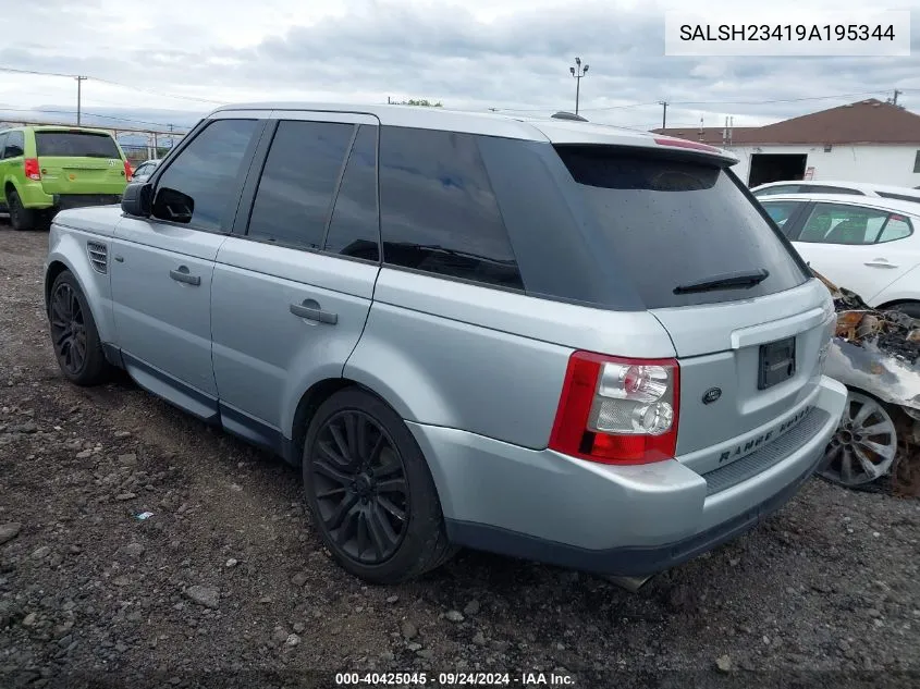 SALSH23419A195344 2009 Land Rover Range Rover Sport Supercharged