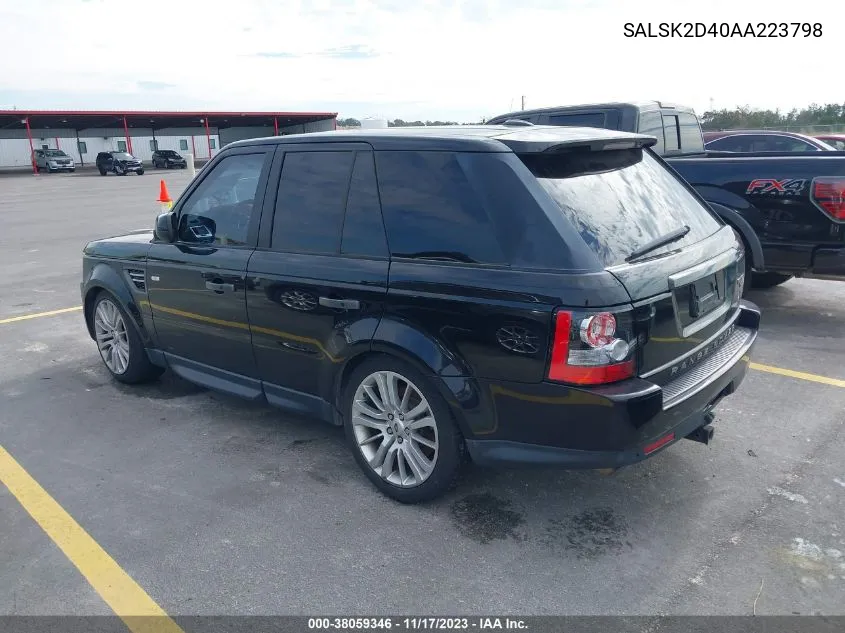 SALSK2D40AA223798 2010 Land Rover Range Rover Sport Hse