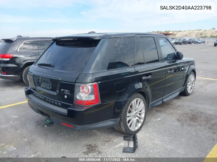 SALSK2D40AA223798 2010 Land Rover Range Rover Sport Hse