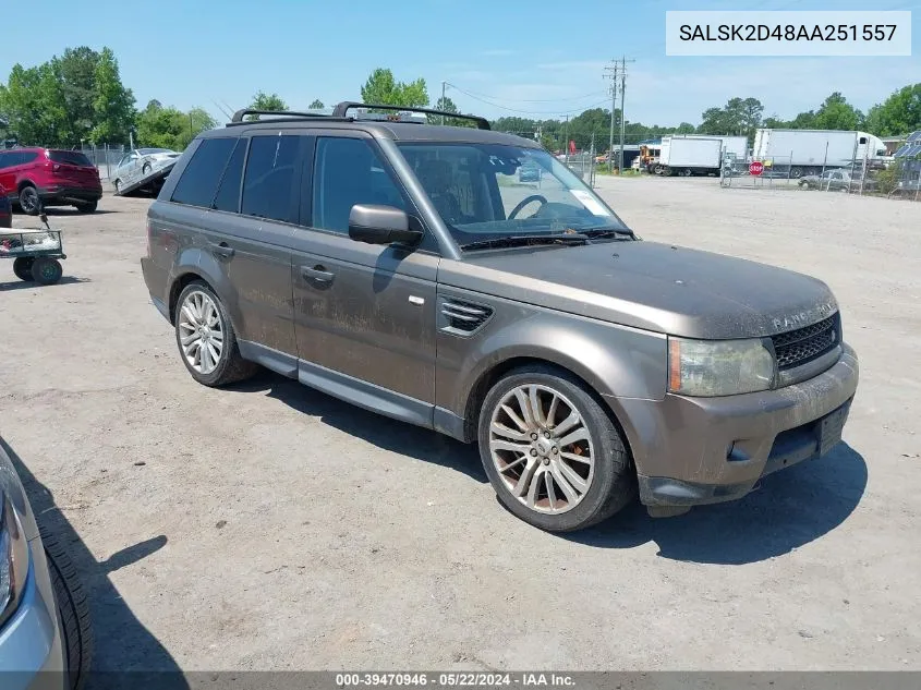 SALSK2D48AA251557 2010 Land Rover Range Rover Sport Hse