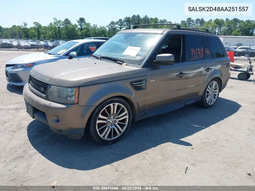 SALSK2D48AA251557 2010 Land Rover Range Rover Sport Hse