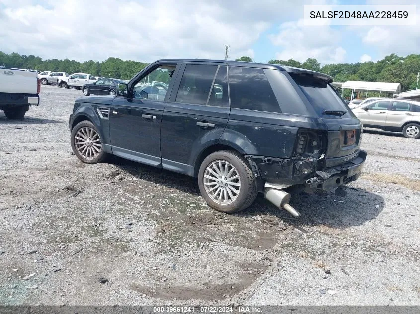 2010 Land Rover Range Rover Sport Hse VIN: SALSF2D48AA228459 Lot: 39661241