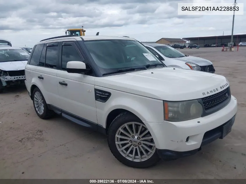 2010 Land Rover Range Rover Sport Hse VIN: SALSF2D41AA228853 Lot: 39822136