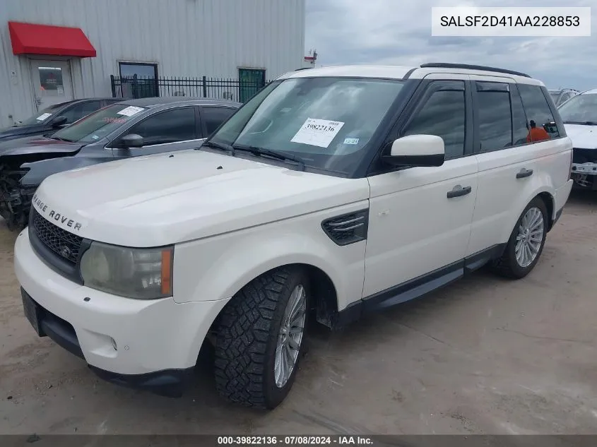 SALSF2D41AA228853 2010 Land Rover Range Rover Sport Hse