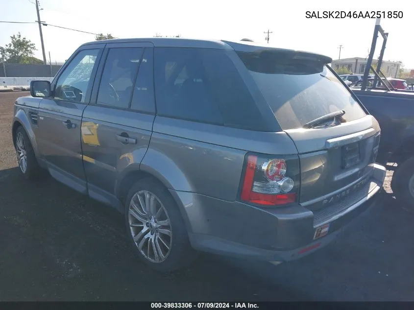 SALSK2D46AA251850 2010 Land Rover Range Rover Sport Hse