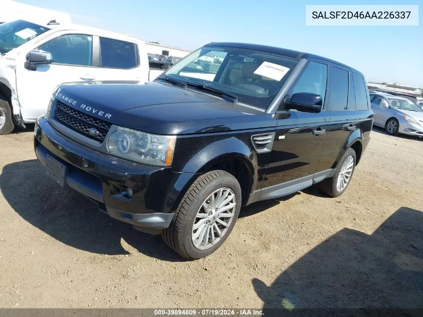 SALSF2D46AA226337 2010 Land Rover Range Rover Sport Hse