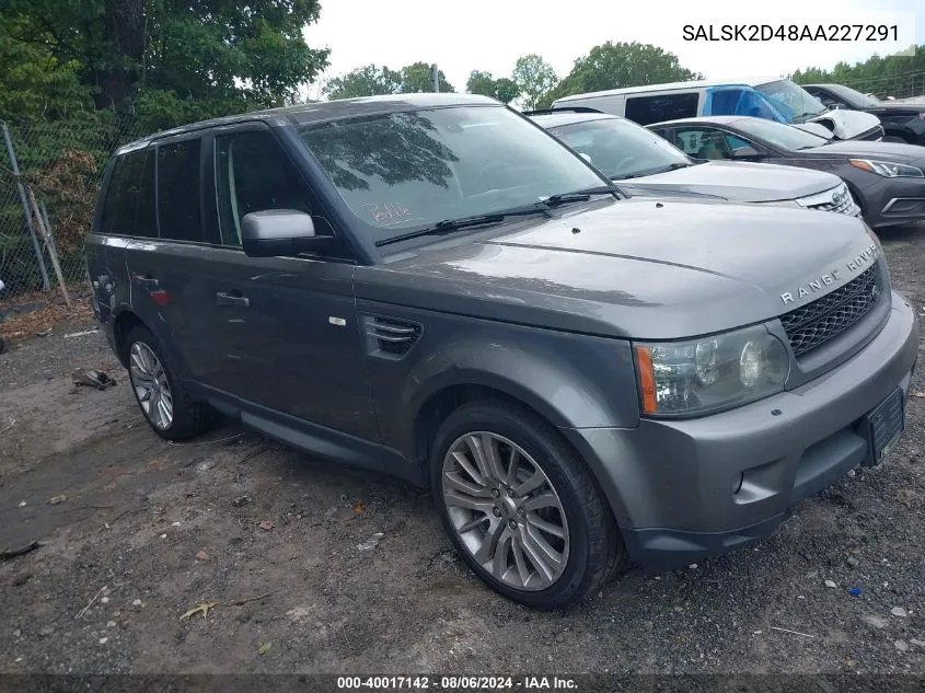 2010 Land Rover Range Rover Sport Hse VIN: SALSK2D48AA227291 Lot: 40017142