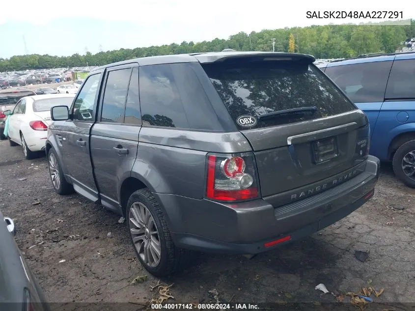 SALSK2D48AA227291 2010 Land Rover Range Rover Sport Hse