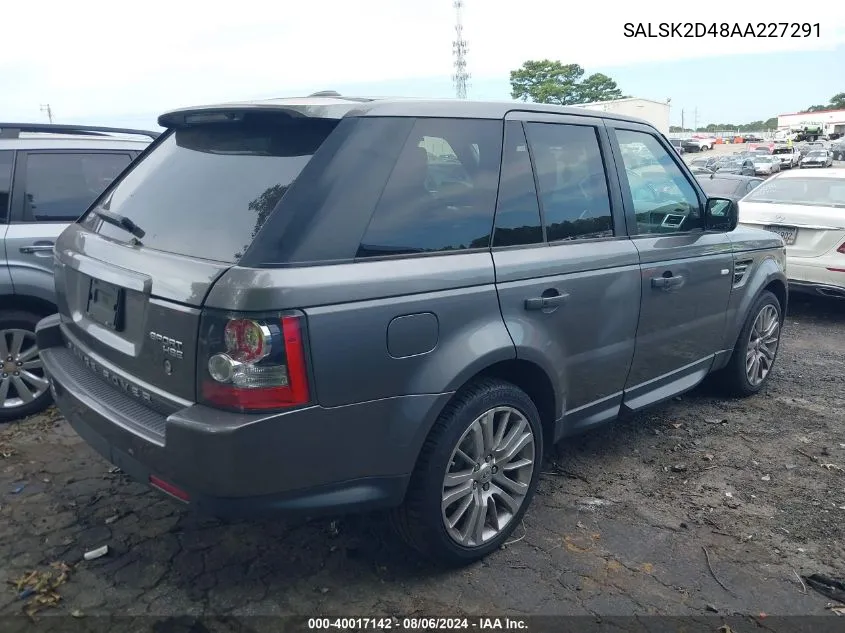 SALSK2D48AA227291 2010 Land Rover Range Rover Sport Hse