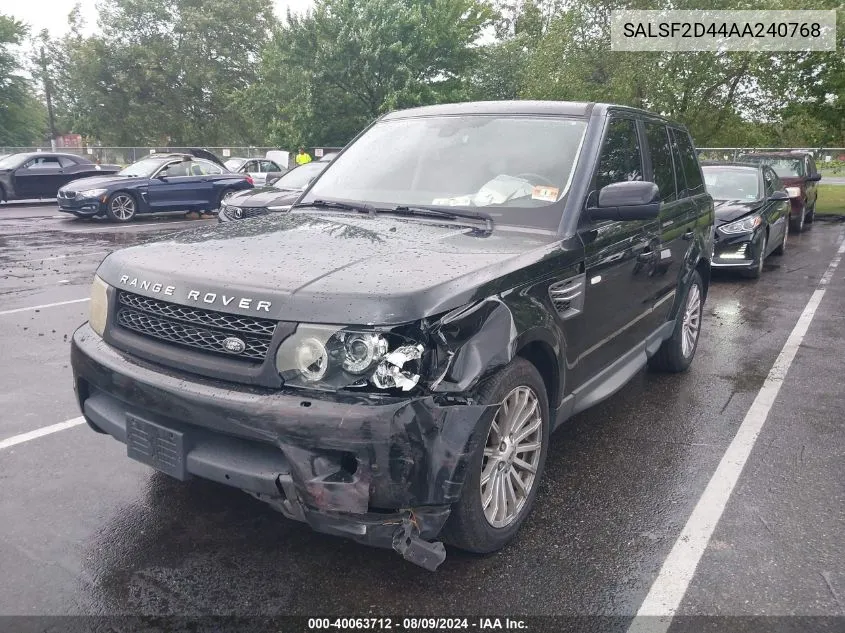 SALSF2D44AA240768 2010 Land Rover Range Rover Sport Hse