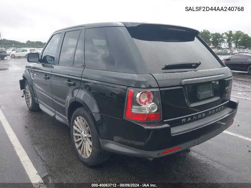 SALSF2D44AA240768 2010 Land Rover Range Rover Sport Hse