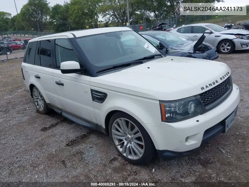 2010 Land Rover Range Rover Sport Hse VIN: SALSK2D46AA241173 Lot: 40085293