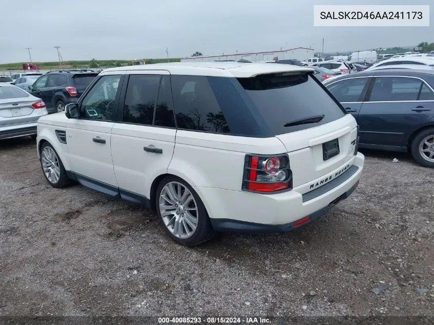 SALSK2D46AA241173 2010 Land Rover Range Rover Sport Hse