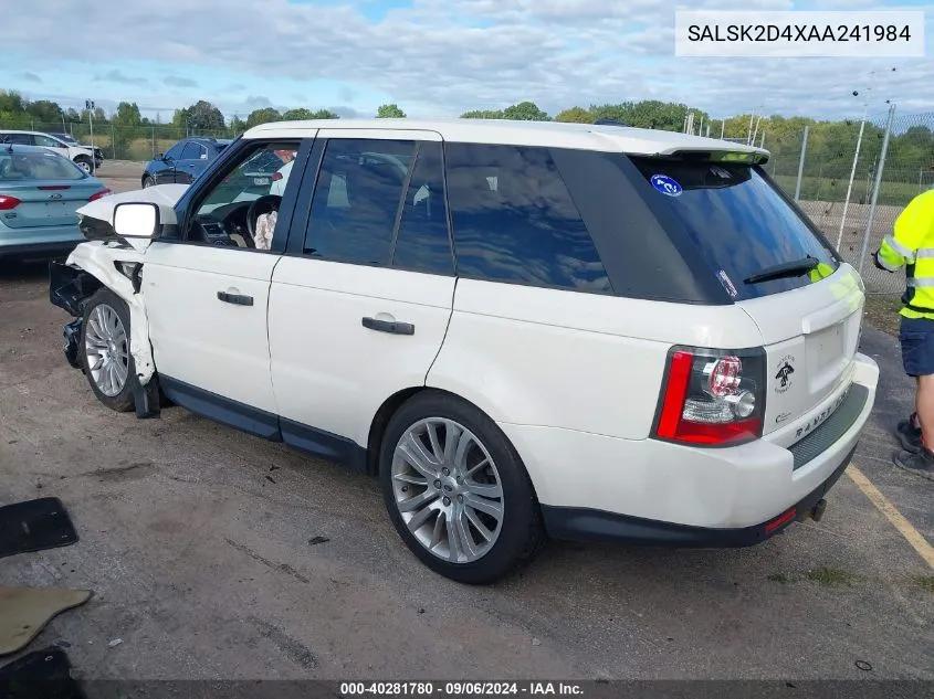 SALSK2D4XAA241984 2010 Land Rover Range Rover Sport Hse