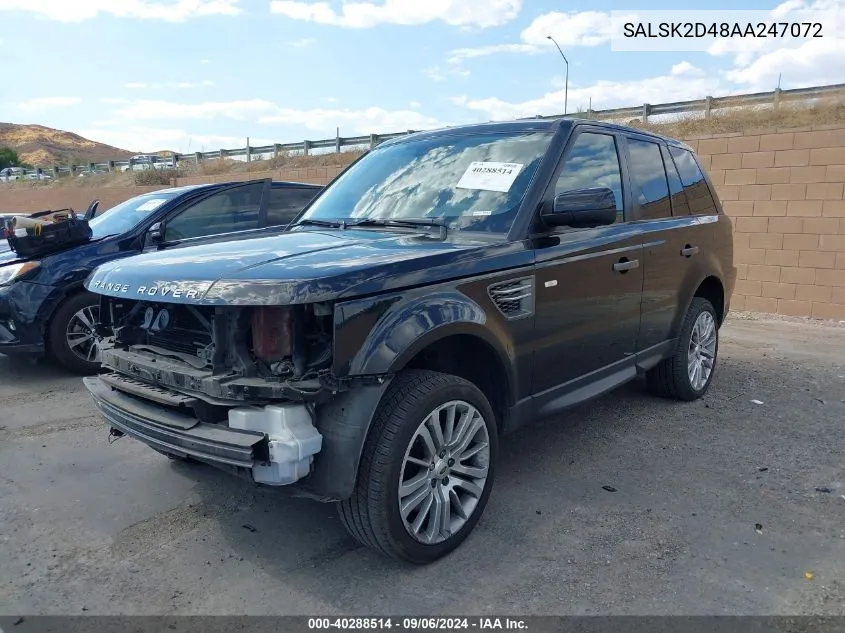 SALSK2D48AA247072 2010 Land Rover Range Rover Sport Hse