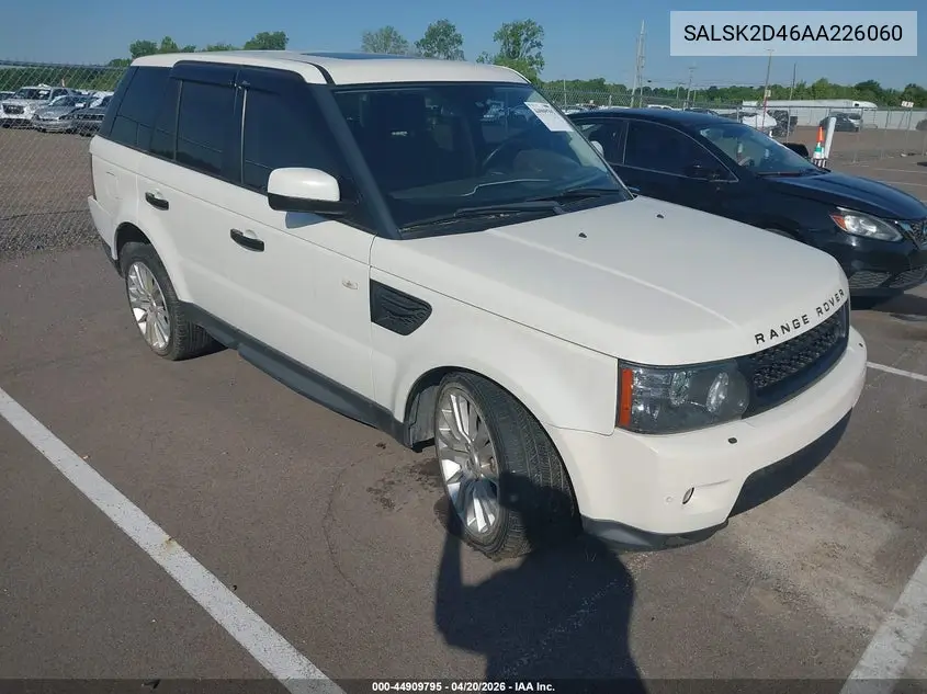SALSK2D46AA226060 2010 Land Rover Range Rover Sport Hse
